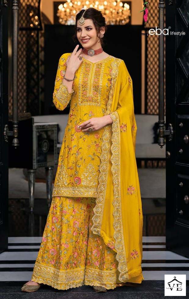 Eba Lifestyle Shagun Color Edition Vol 8 Chinon Wholesale Designer Salwar Suitr Catalog — Wholesale Salwar Suits, Eba Lifestyle wholesale from Surat — view 2