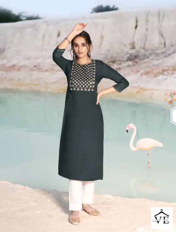 Kalaroop Shahi Fancy Rayon Wholesale Kurti Catalog — Wholesale Kurtis, MPA wholesale from Surat - Gallery Image 6