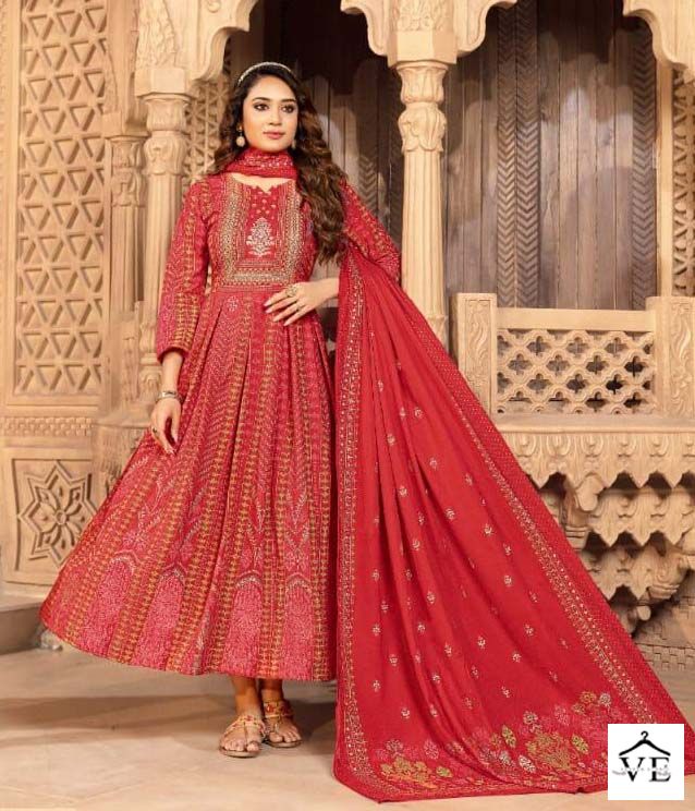 Hirwa Shehzadi Rayon Wholesale Gown With Dupatta Catalog Catalog — Wholesale Kurtis, MPA wholesale from Surat — view 3