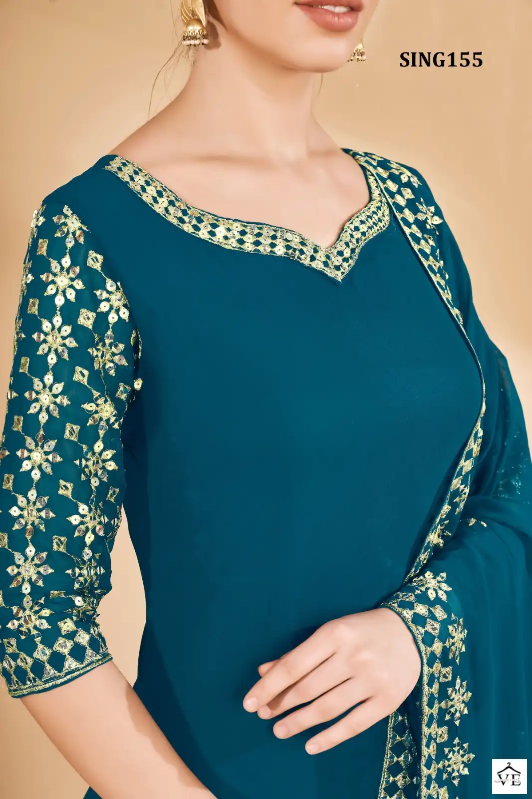 Arya Sing155 Georgette Wholesale Readymade Suit — Wholesale Salwar Suits, MPA wholesale from Surat - Gallery Image 6
