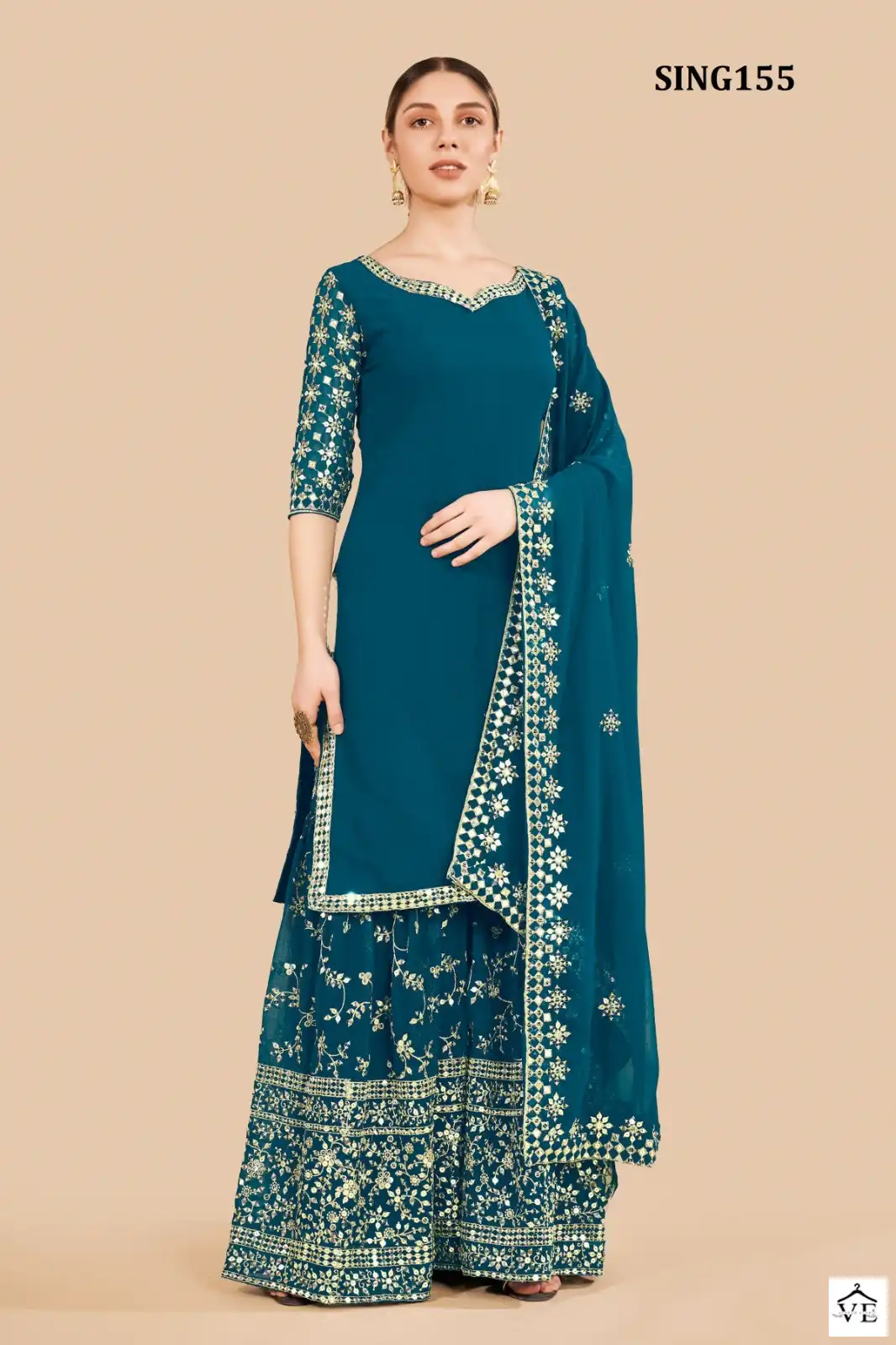 Arya Sing155 Georgette Wholesale Readymade Suit — Wholesale Salwar Suits, MPA wholesale from Surat — view 7
