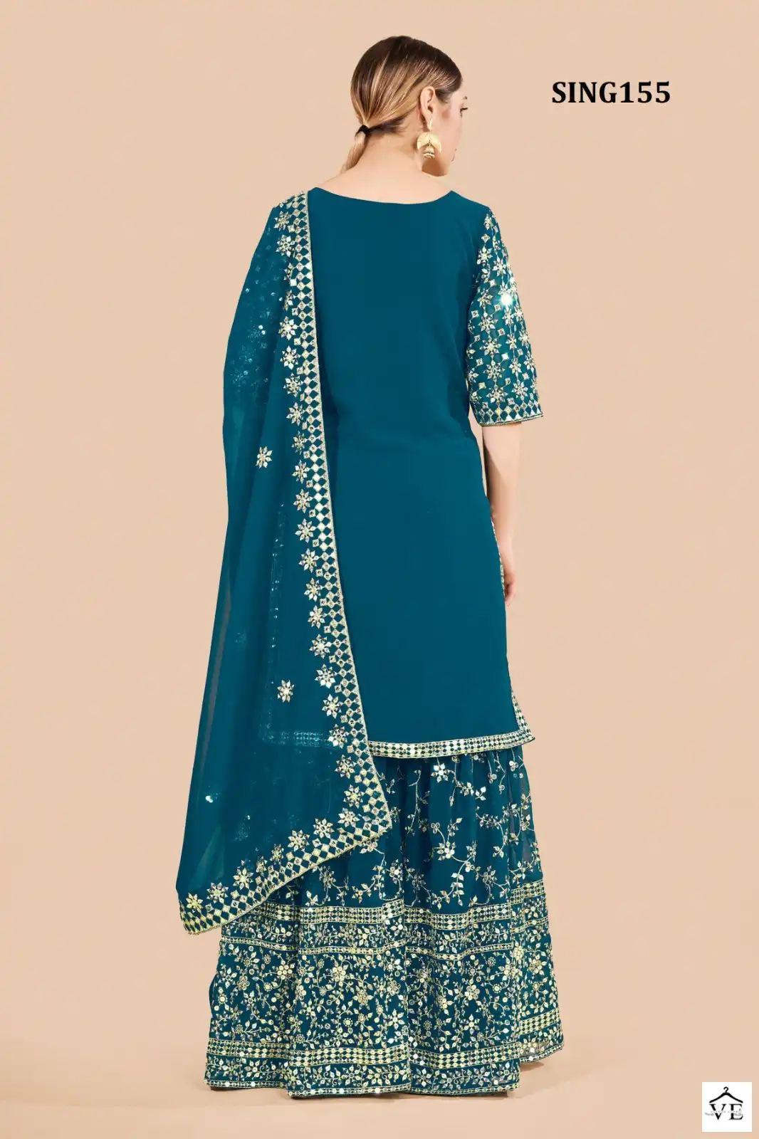 Arya Sing155 Georgette Wholesale Readymade Suit — Wholesale Salwar Suits, MPA wholesale from Surat - Gallery Image 3