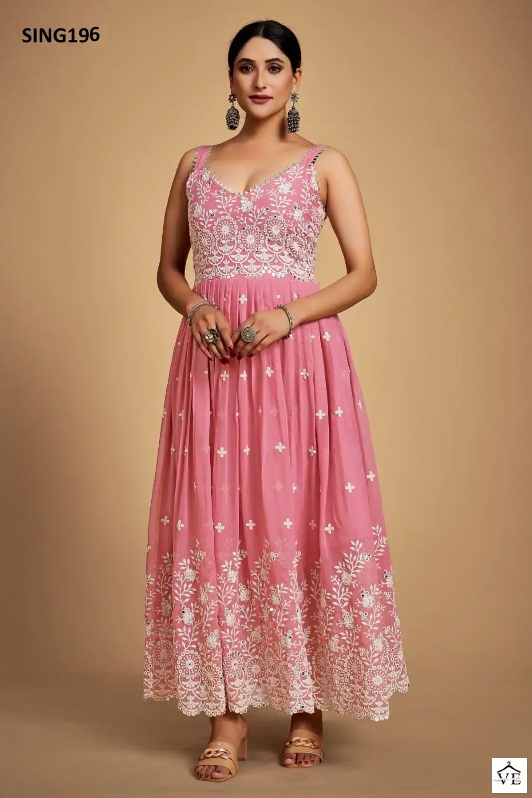 Arya Sing196 Georgette Wholesale Pant Style Suit — Wholesale Salwar Suits, MPA wholesale from Surat - Gallery Image 4