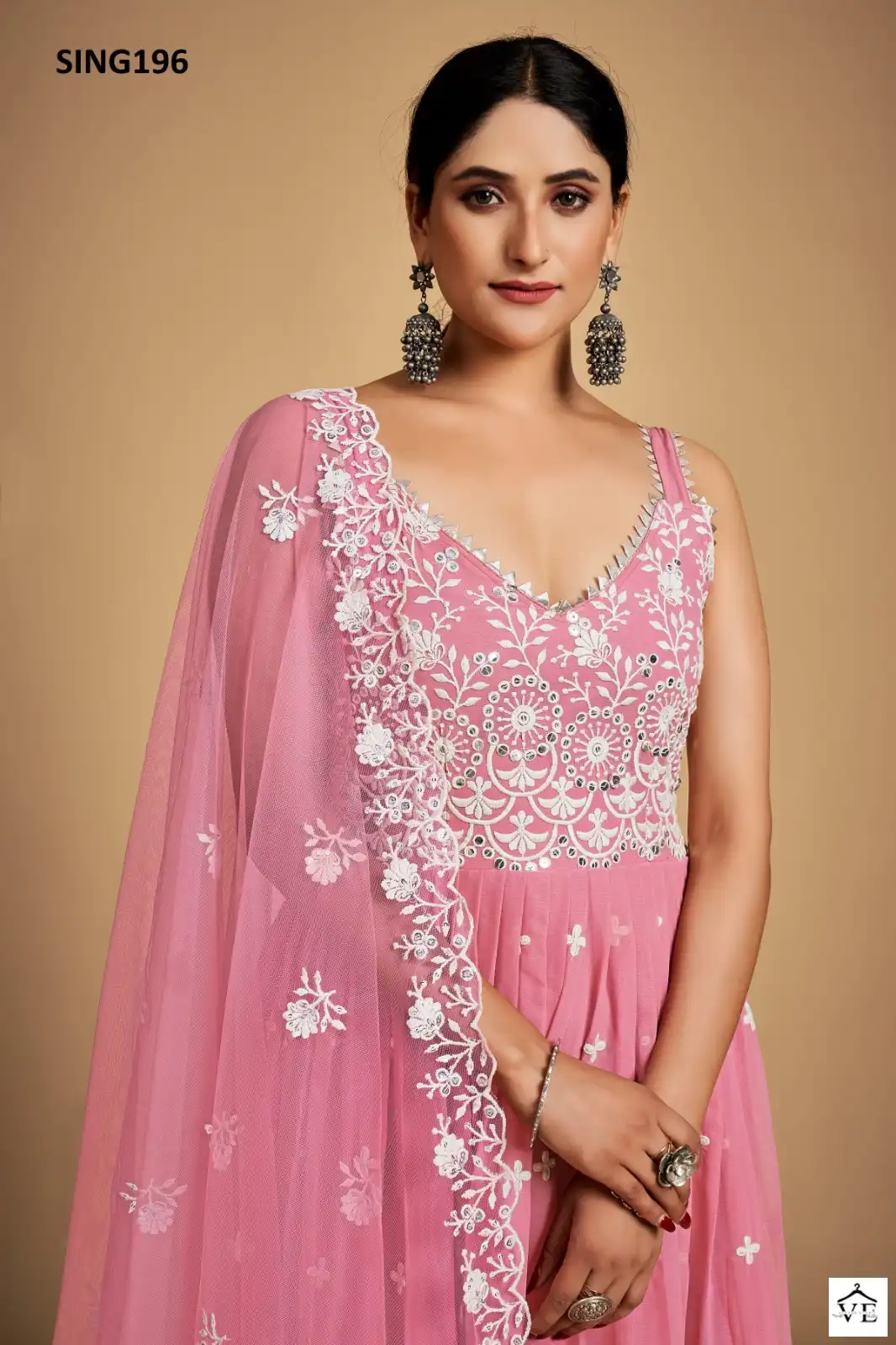 Arya Sing196 Georgette Wholesale Pant Style Suit — Wholesale Salwar Suits, MPA wholesale from Surat - Gallery Image 6