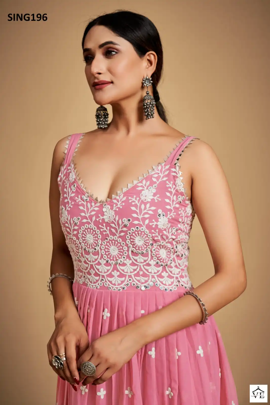 Arya Sing196 Georgette Wholesale Pant Style Suit — Wholesale Salwar Suits, MPA wholesale from Surat — view 8
