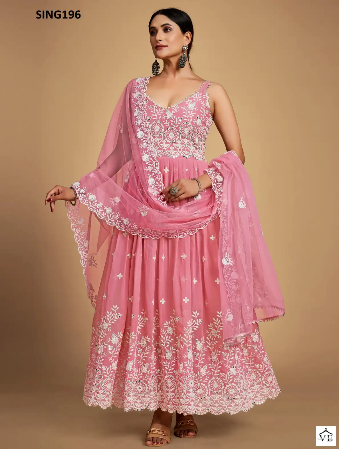 Arya Sing196 Georgette Wholesale Pant Style Suit — Wholesale Salwar Suits, MPA wholesale from Surat — view 1