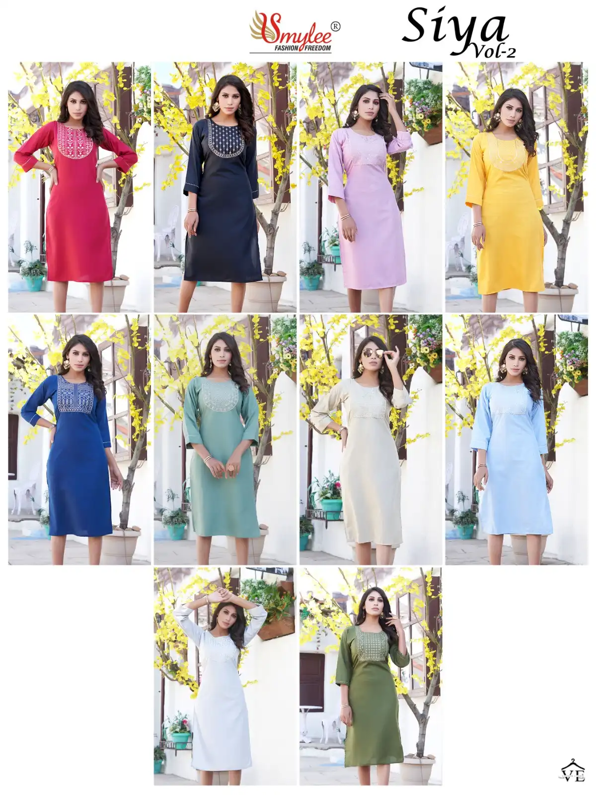 Rung Siya Vol 2 Heavy Soft Minc Wholesale Kurti Catalog — Wholesale Kurtis, MPA wholesale from Surat — view 11