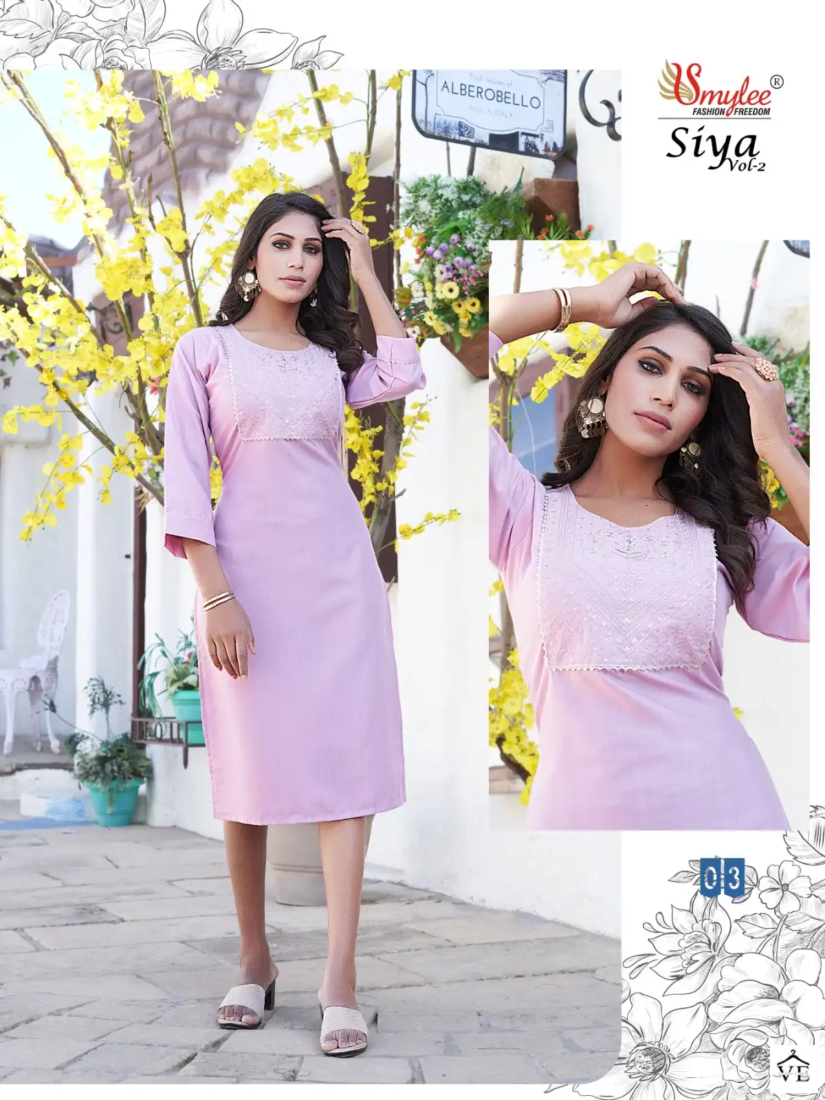 Rung Siya Vol 2 Heavy Soft Minc Wholesale Kurti Catalog — Wholesale Kurtis, MPA wholesale from Surat — view 3