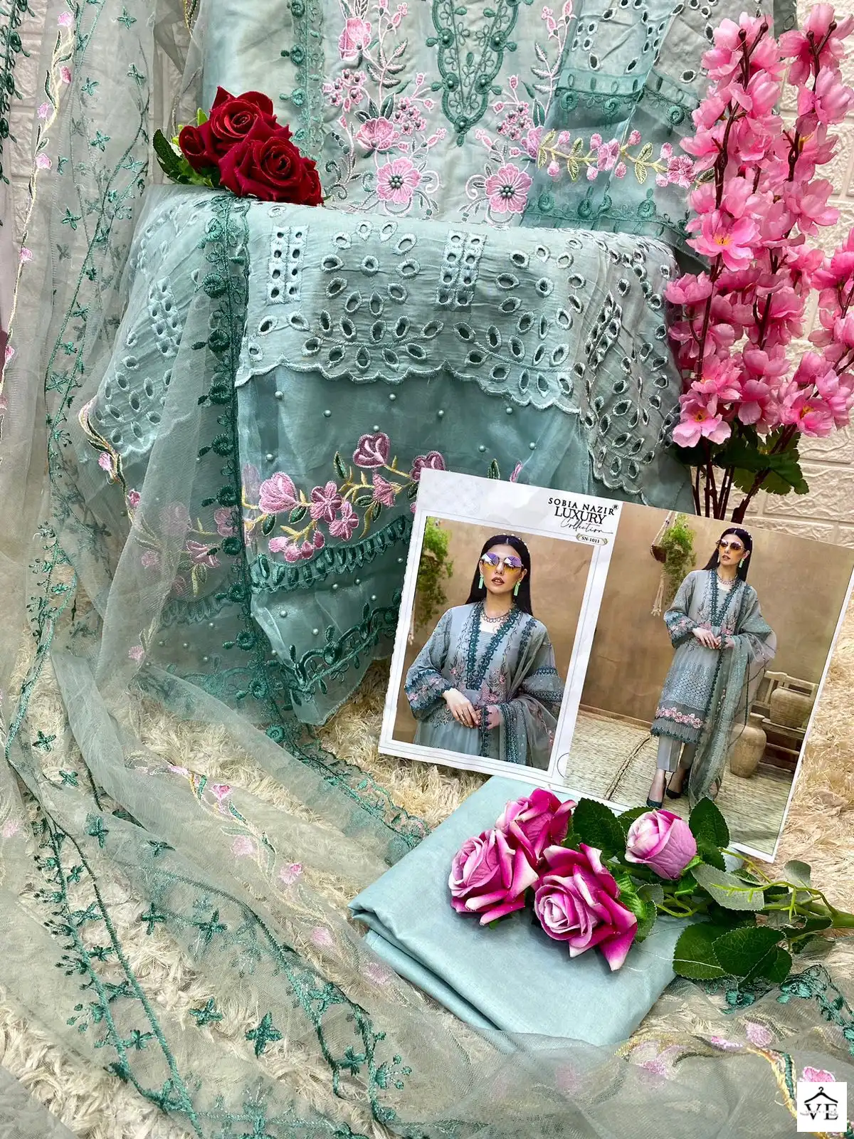 Sobia Nazir Sn-1011 Lawn Wholesale Pakistani Suit — Wholesale Salwar Suits, MPA wholesale from Surat — view 5