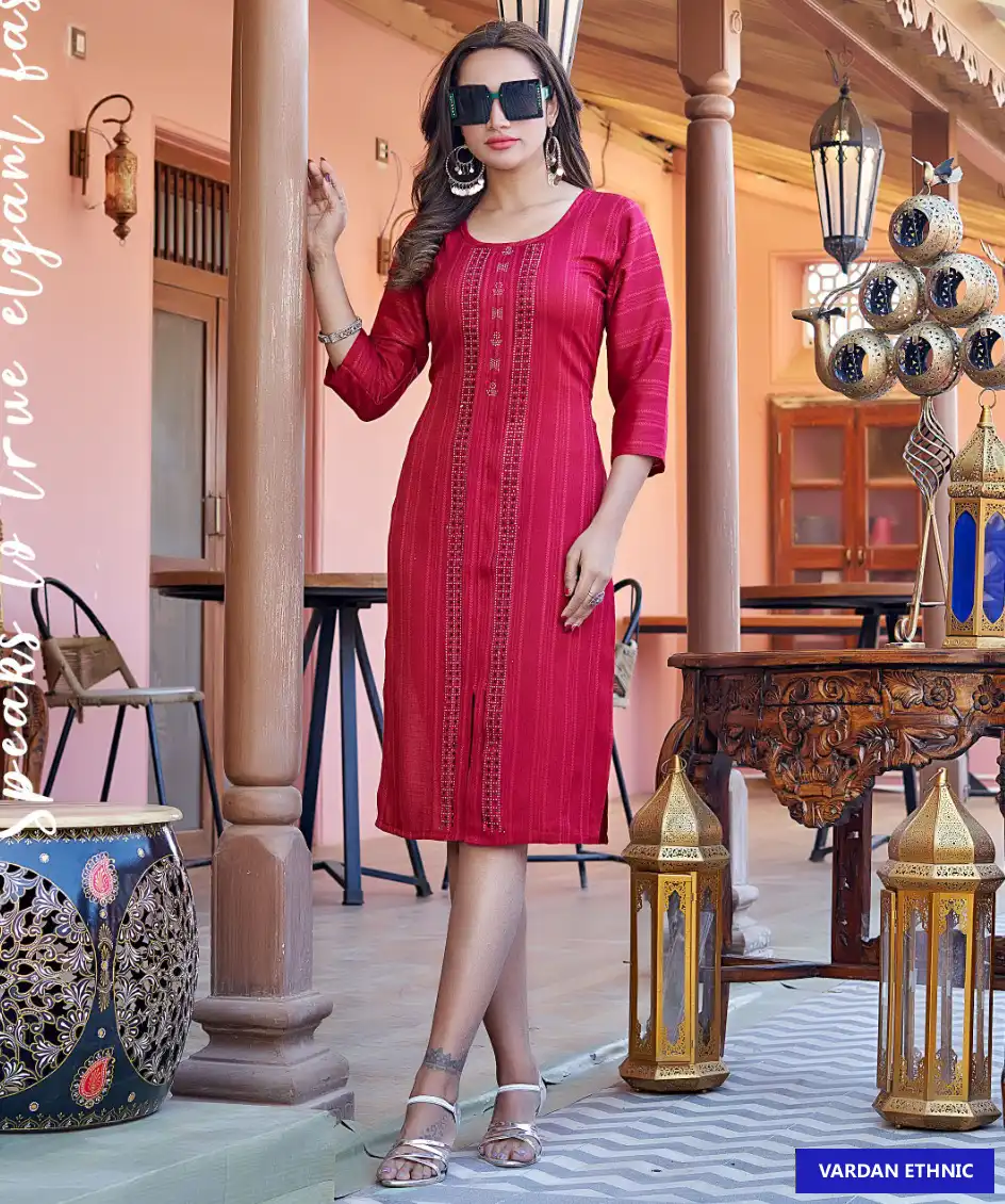 Rung Sorena Vol 2 Heavy Bombay Rayon Wholesale Kurti Catalog — Wholesale Kurtis, MPA wholesale from Surat — view 1