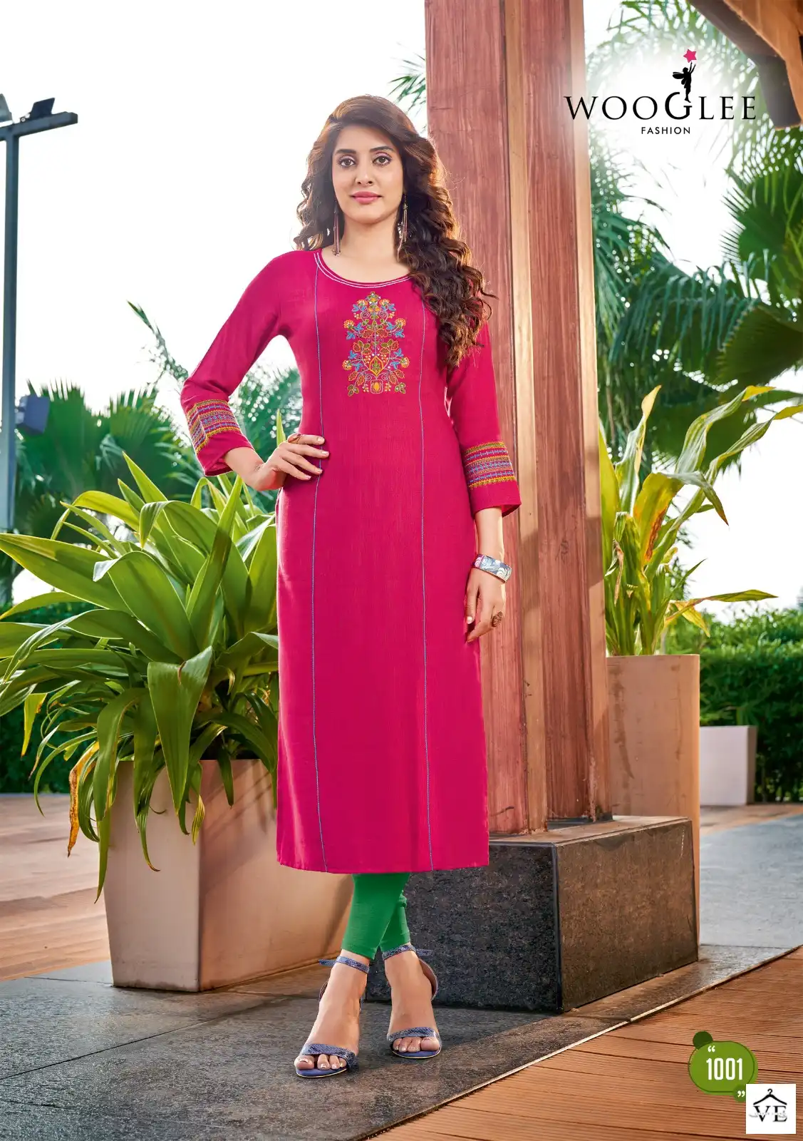 Wooglee Sparkle Rayon Two Tone Wholesale Kurti Catalog — Wholesale Kurtis, MPA wholesale from Surat - Gallery Image 2