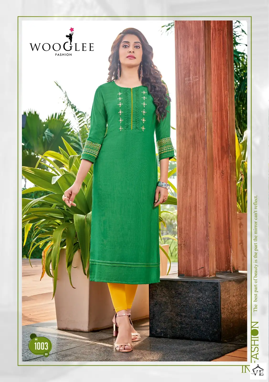 Wooglee Sparkle Rayon Two Tone Wholesale Kurti Catalog — Wholesale Kurtis, MPA wholesale from Surat - Gallery Image 5