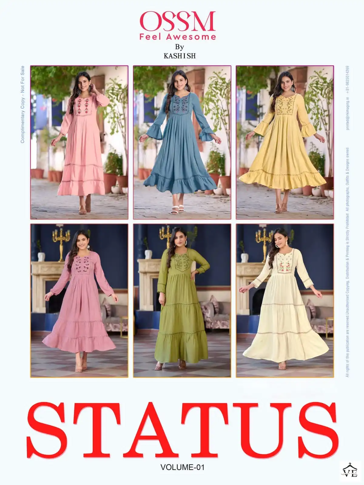 Ossm Status Heavy Rayon Wholesale Kurti Catalog — Wholesale Kurtis, MPA wholesale from Surat — view 7