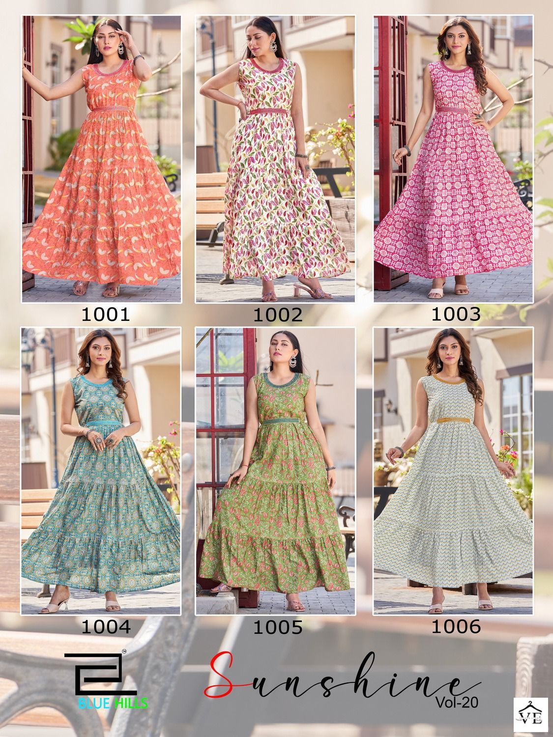 Blue Hills Sunshine Vol 20 Rayon Wholesale Gowns Catalog — Wholesale Kurtis, MPA wholesale from Surat — view 7