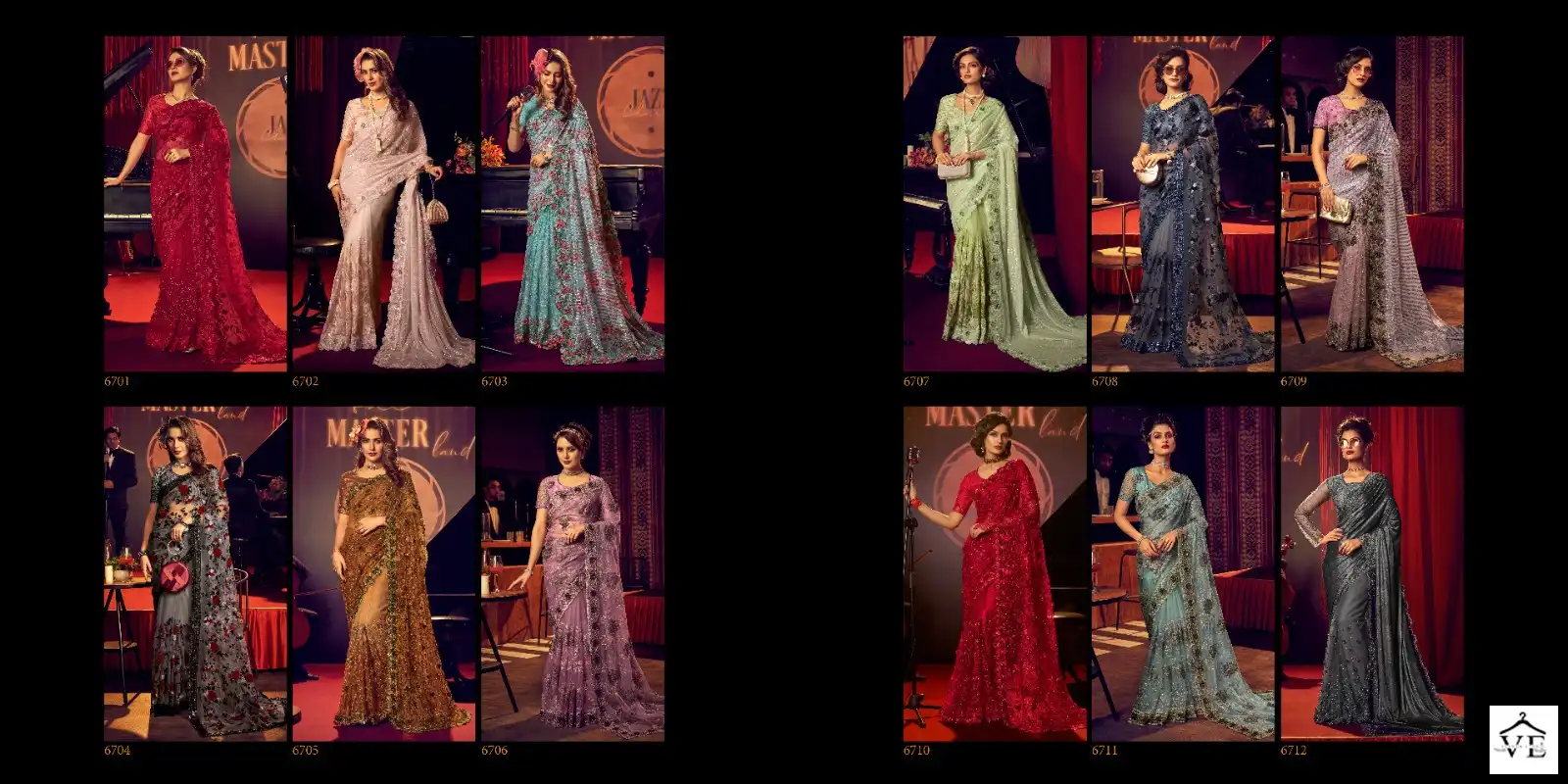 M.N. Swarovski Vol 6 Imported Fabric Wholesale Heavy Designer Saree Catalog — Wholesale Sarees, MPA wholesale from Surat — view 13