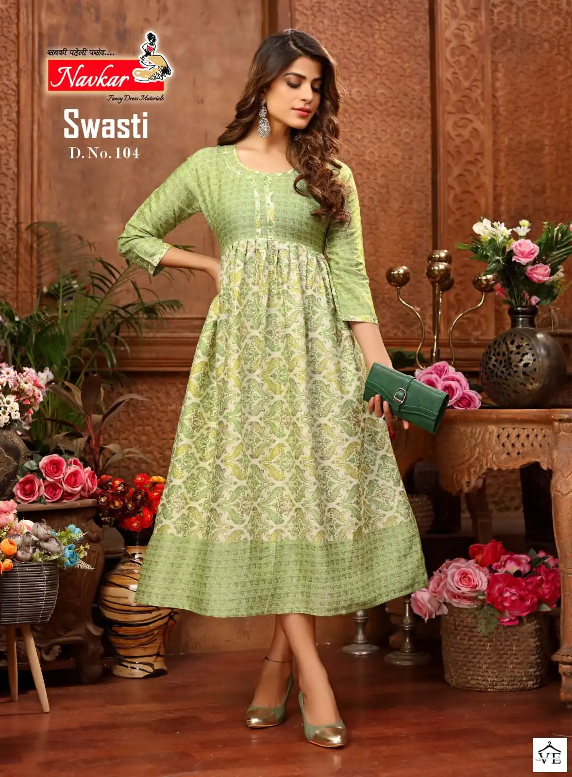 Navkar Swasti Original Capsule Rayon Wholesale Long Kurti Catalog — Wholesale Kurtis, MPA wholesale from Surat - Gallery Image 6