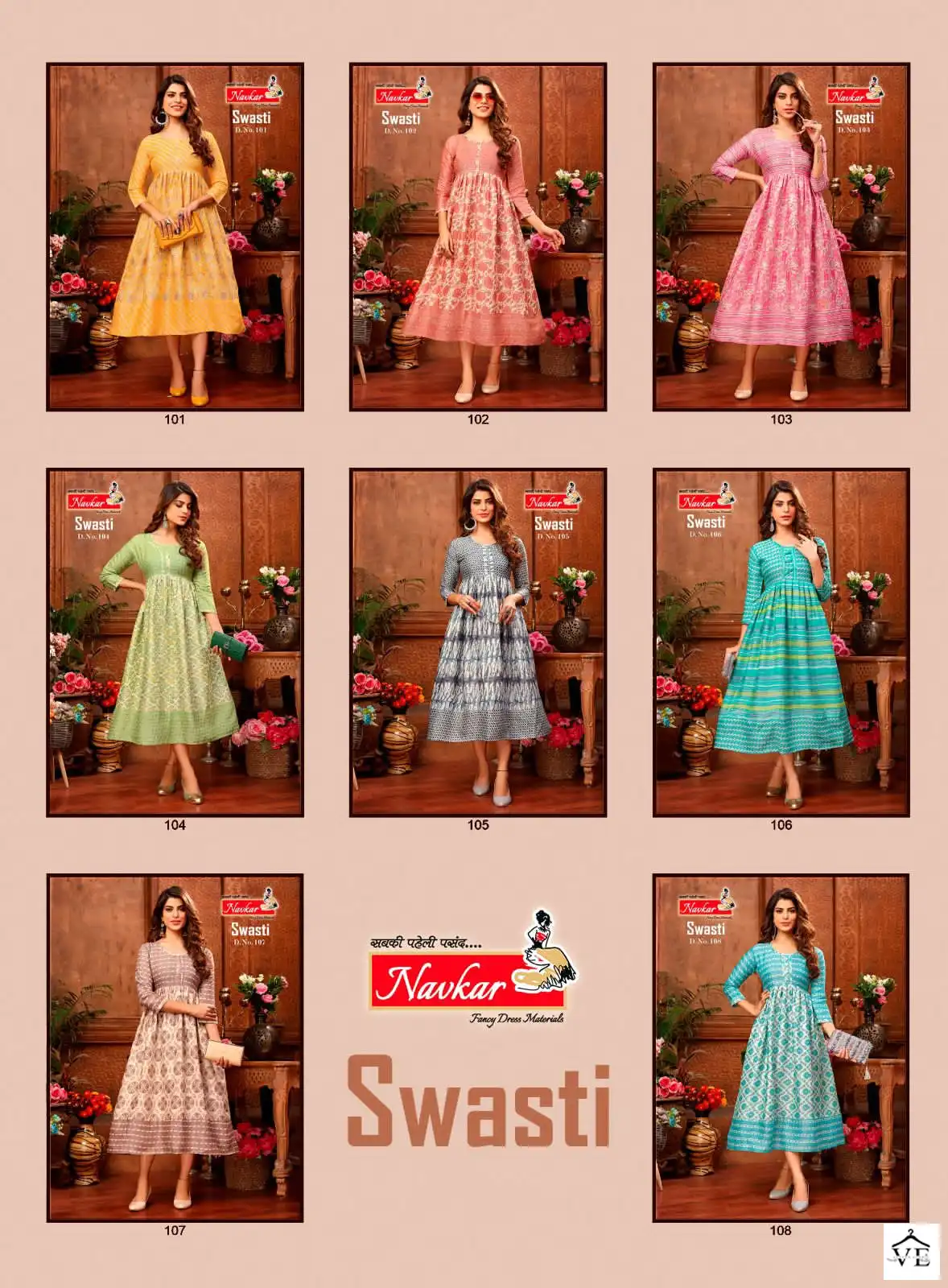 Navkar Swasti Original Capsule Rayon Wholesale Long Kurti Catalog — Wholesale Kurtis, MPA wholesale from Surat — view 10