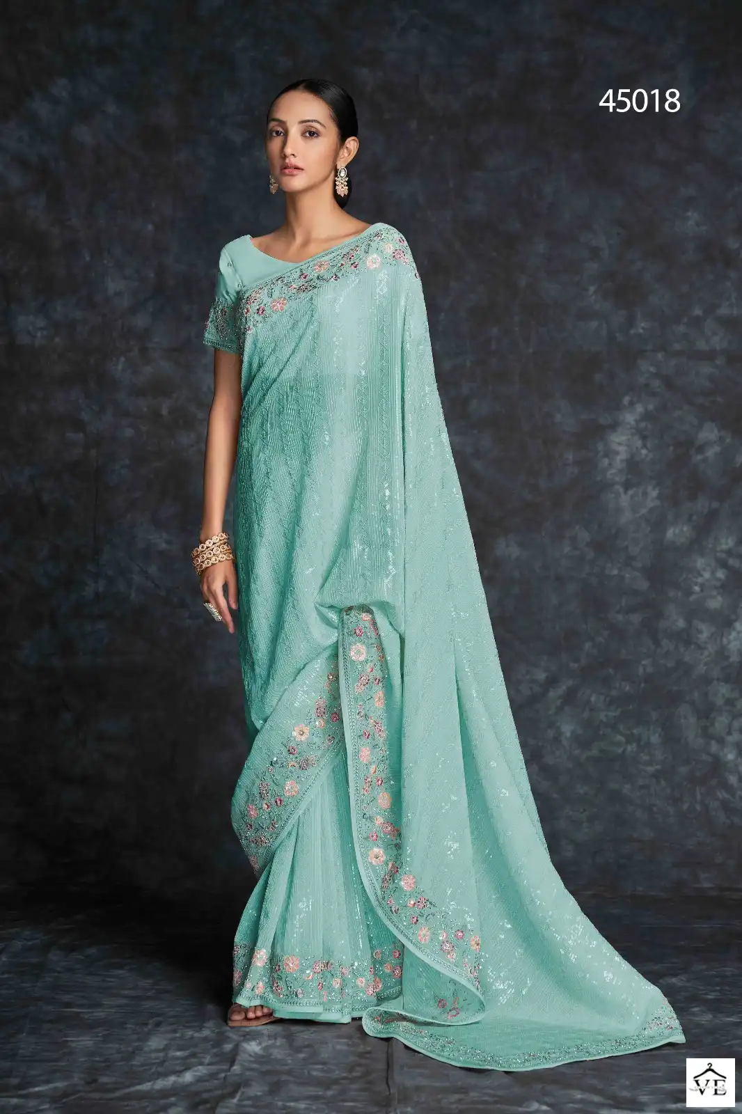 Arya Designs Swrna Vol 4 Geoegette, Organza Wholesale Fancy Saree Catalog — Wholesale Sarees, MPA wholesale from Surat - Gallery Image 3