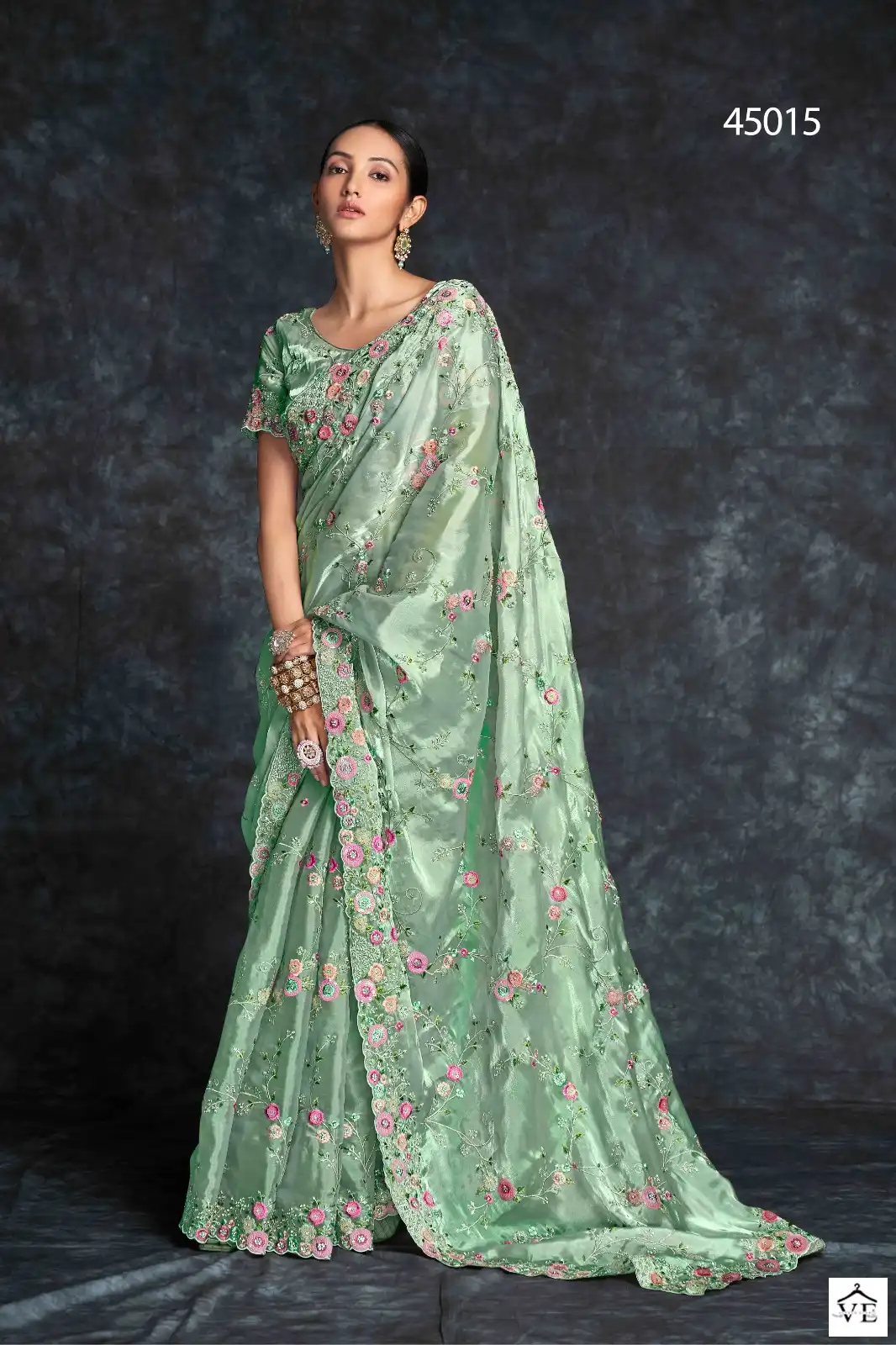 Arya Designs Swrna Vol 4 Geoegette, Organza Wholesale Fancy Saree Catalog — Wholesale Sarees, MPA wholesale from Surat - Gallery Image 13