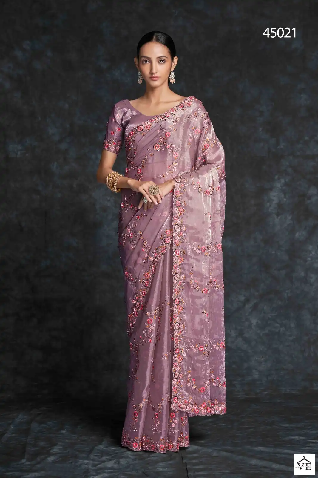 Arya Designs Swrna Vol 4 Geoegette, Organza Wholesale Fancy Saree Catalog — Wholesale Sarees, MPA wholesale from Surat - Gallery Image 4