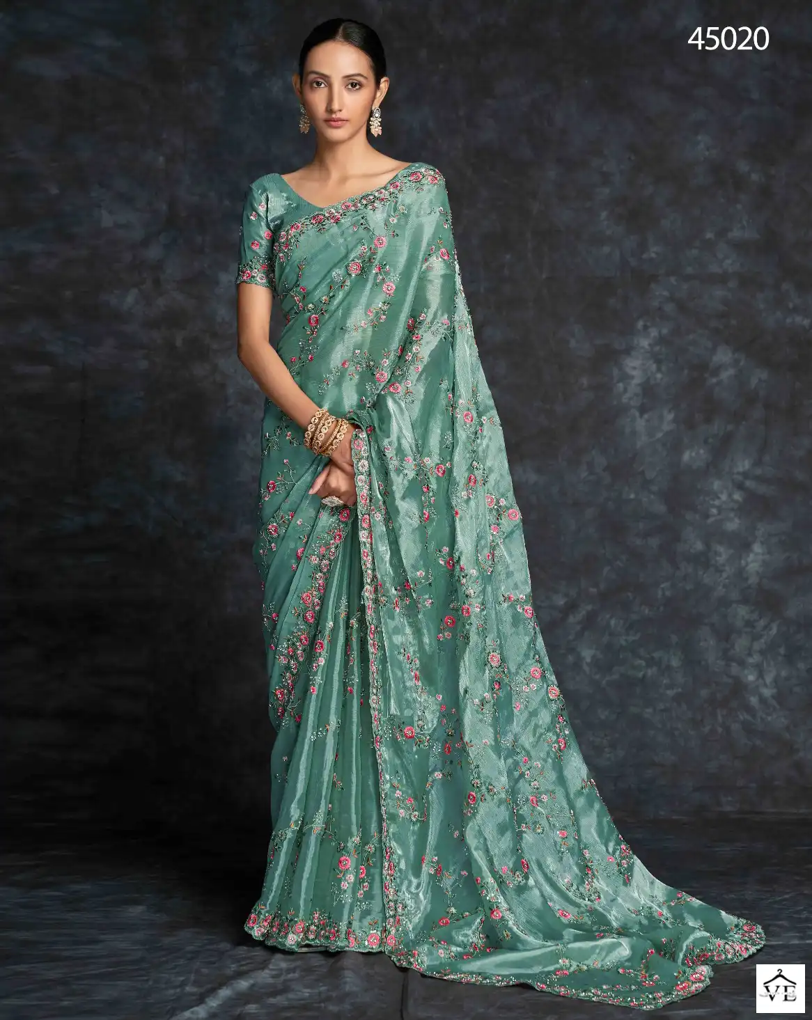 Arya Designs Swrna Vol 4 Geoegette, Organza Wholesale Fancy Saree Catalog — Wholesale Sarees, MPA wholesale from Surat — view 1