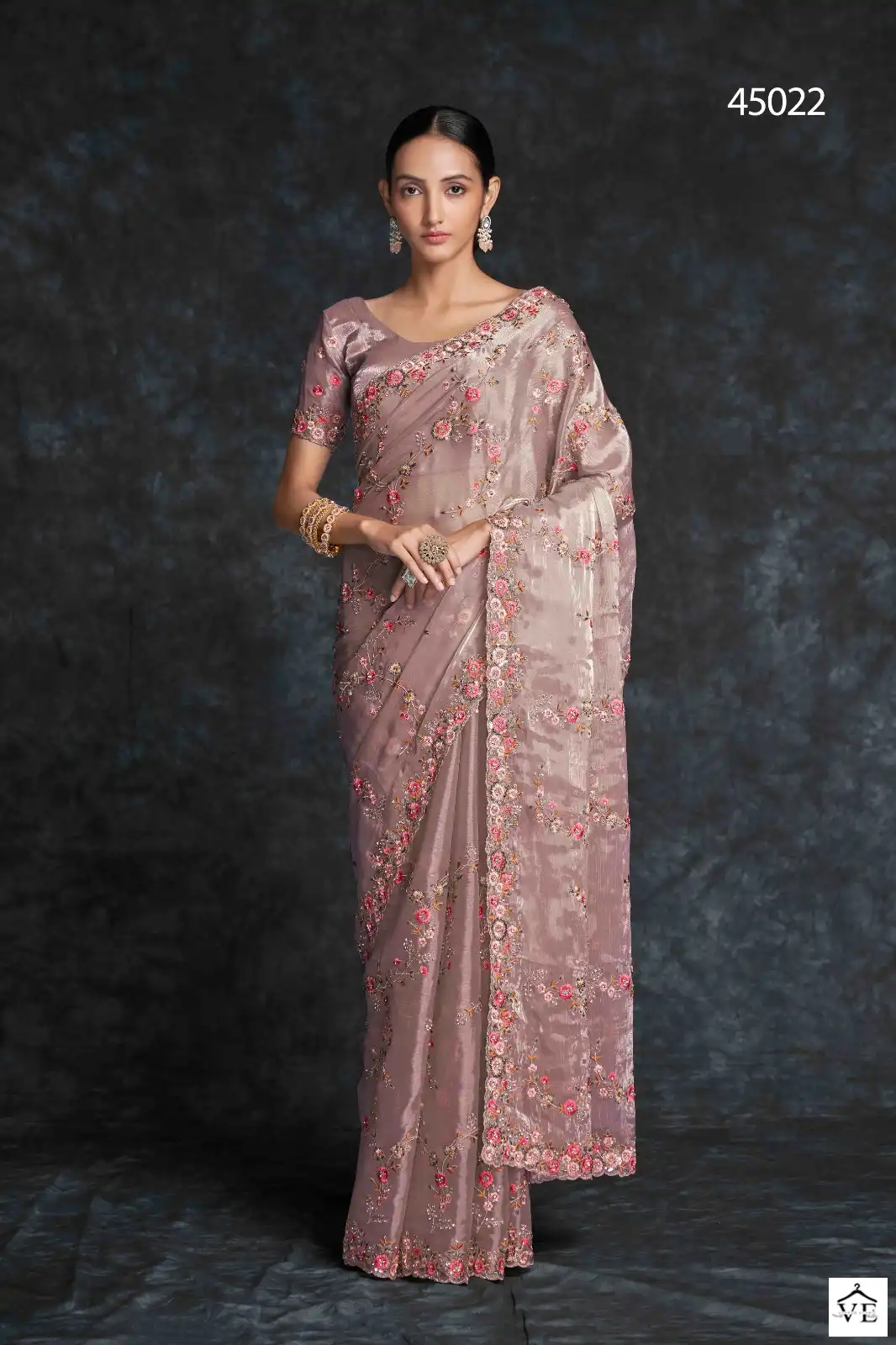 Arya Designs Swrna Vol 4 Geoegette, Organza Wholesale Fancy Saree Catalog — Wholesale Sarees, MPA wholesale from Surat - Gallery Image 5