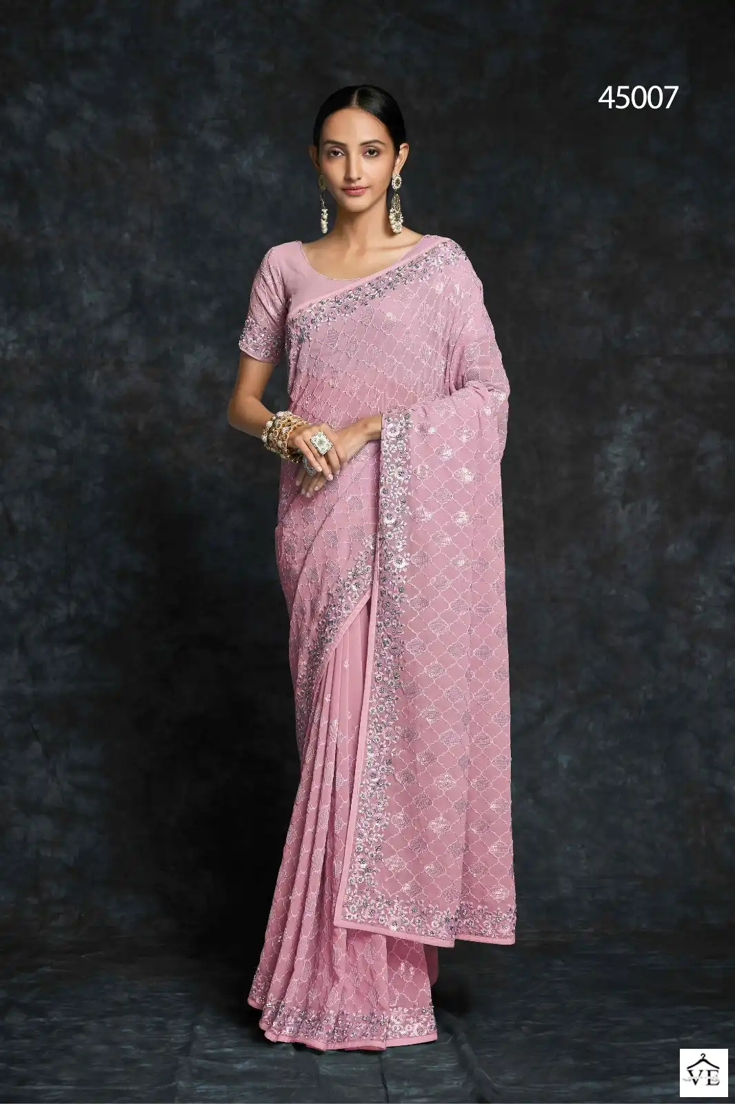 Arya Designs Swrna Vol 4 Geoegette, Organza Wholesale Fancy Saree Catalog — Wholesale Sarees, MPA wholesale from Surat - Gallery Image 6