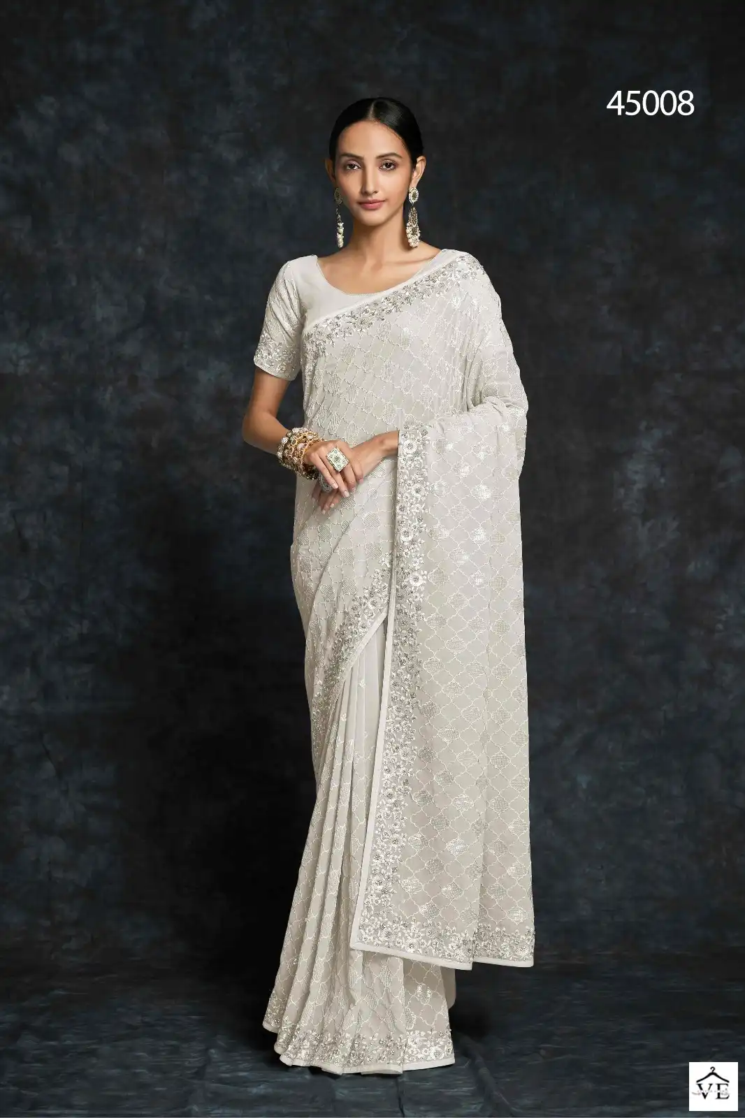 Arya Designs Swrna Vol 4 Geoegette, Organza Wholesale Fancy Saree Catalog — Wholesale Sarees, MPA wholesale from Surat - Gallery Image 7
