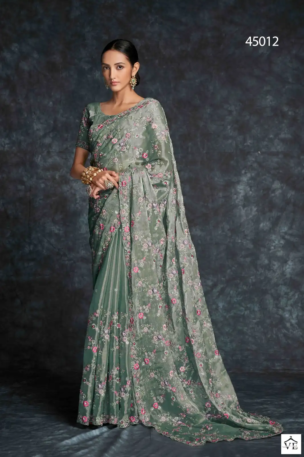 Arya Designs Swrna Vol 4 Geoegette, Organza Wholesale Fancy Saree Catalog — Wholesale Sarees, MPA wholesale from Surat - Gallery Image 10