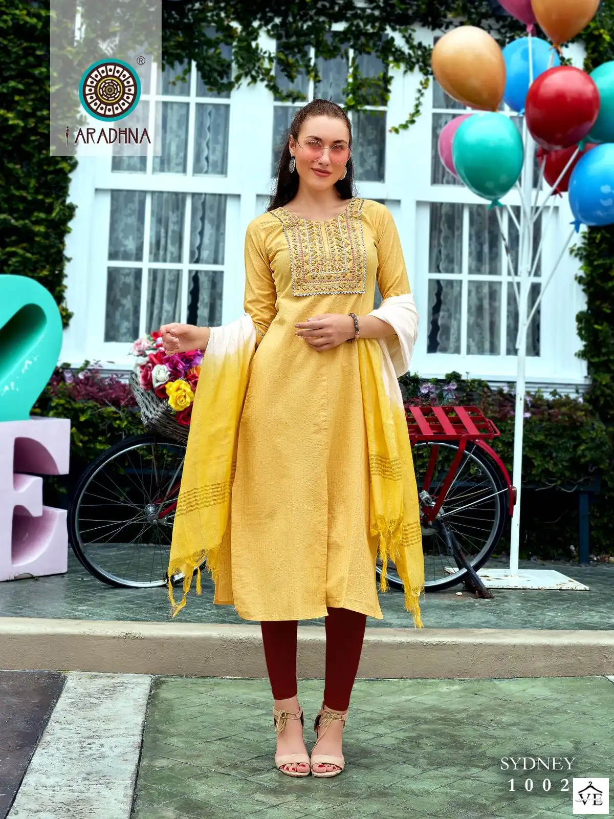 Aradhna Sydney Vol 1 Weaved Cotton Wholesale Kurti With Dupatta Catalog — Wholesale Salwar Suits, MPA wholesale from Surat - Gallery Image 4