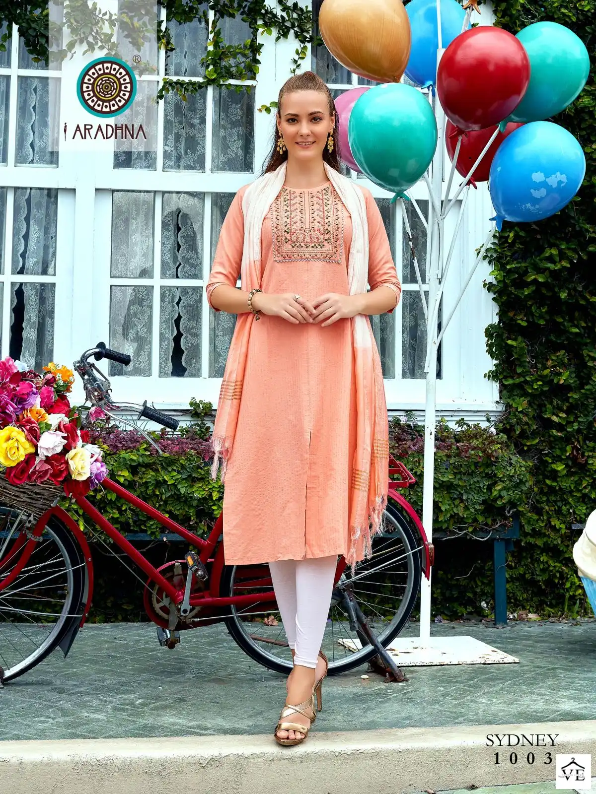 Aradhna Sydney Vol 1 Weaved Cotton Wholesale Kurti With Dupatta Catalog — Wholesale Salwar Suits, MPA wholesale from Surat - Gallery Image 6