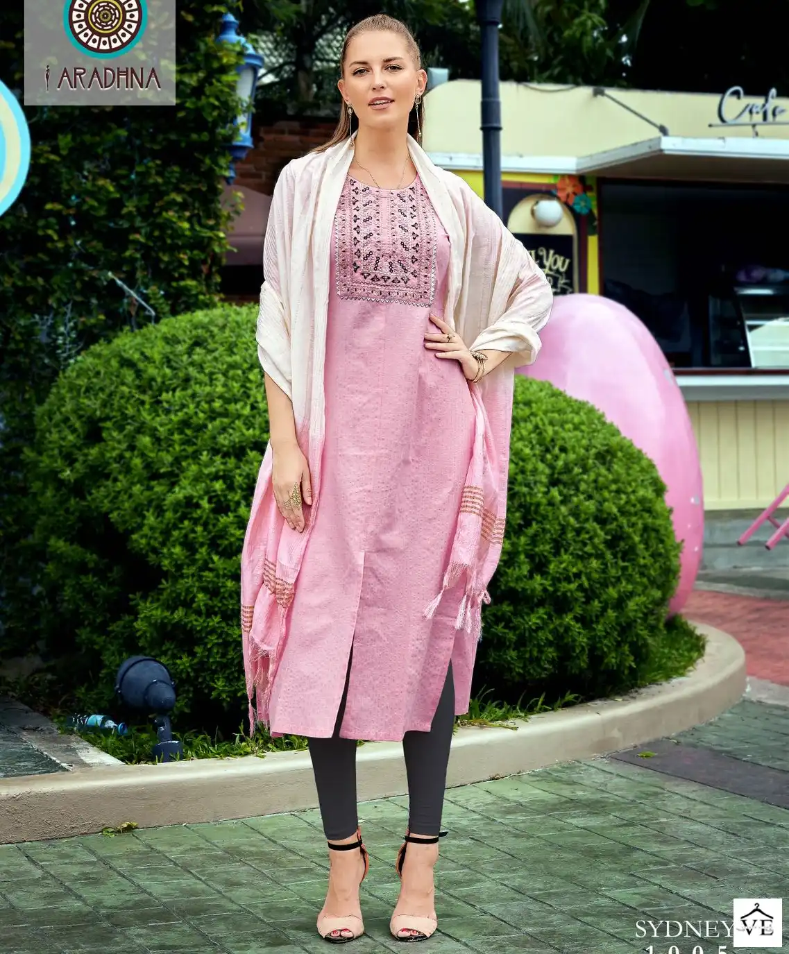 Aradhna Sydney Vol 1 Weaved Cotton Wholesale Kurti With Dupatta Catalog — Wholesale Salwar Suits, MPA wholesale from Surat — view 1