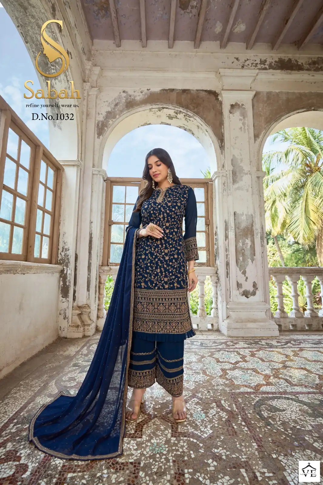 Sabah Zareen Heavy Faux Georgette Wholesale Designer Suits Catalog — Wholesale Salwar Suits, MPA wholesale from Surat — view 2