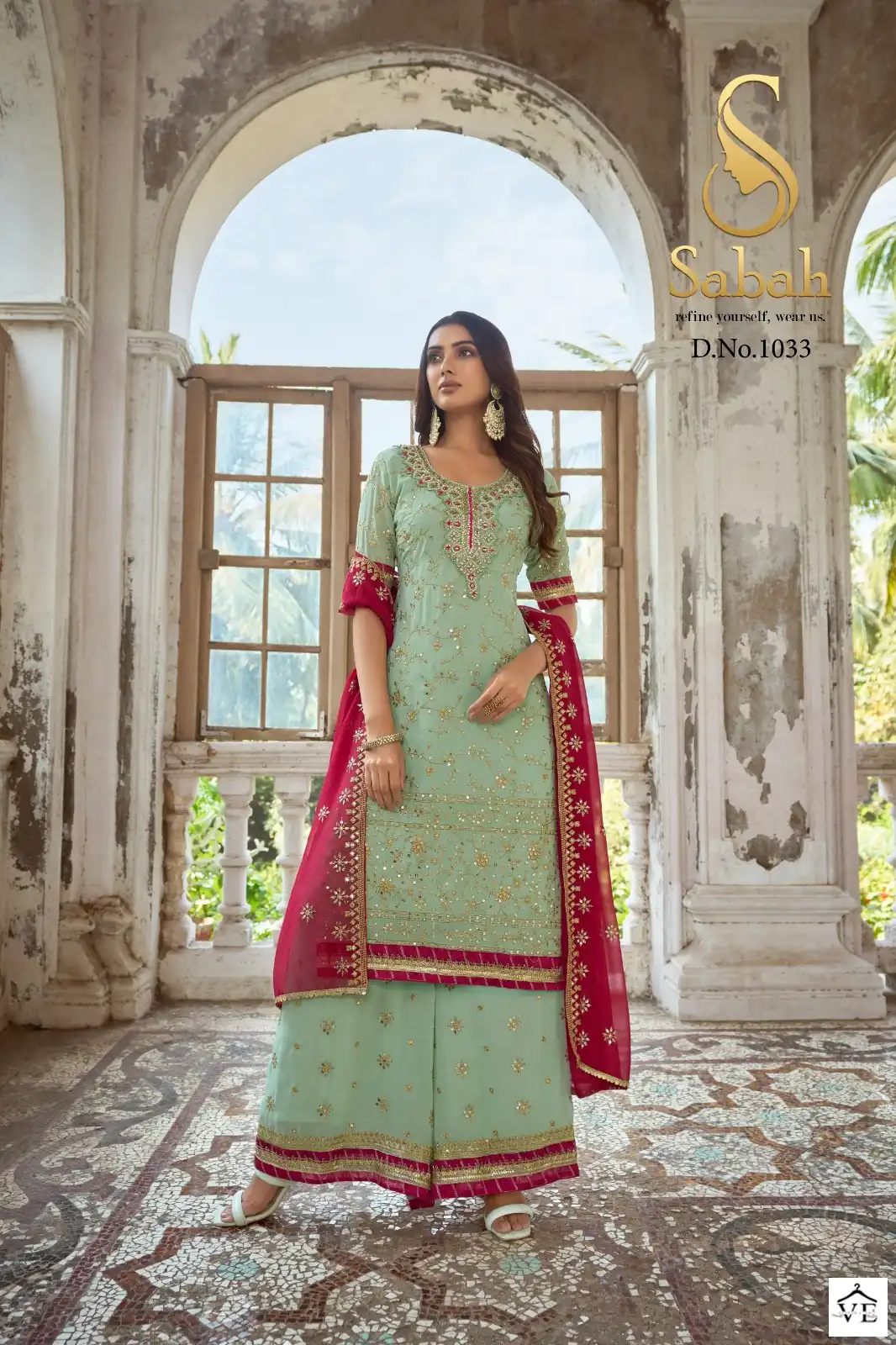 Sabah Zareen Heavy Faux Georgette Wholesale Designer Suits Catalog — Wholesale Salwar Suits, MPA wholesale from Surat — view 4
