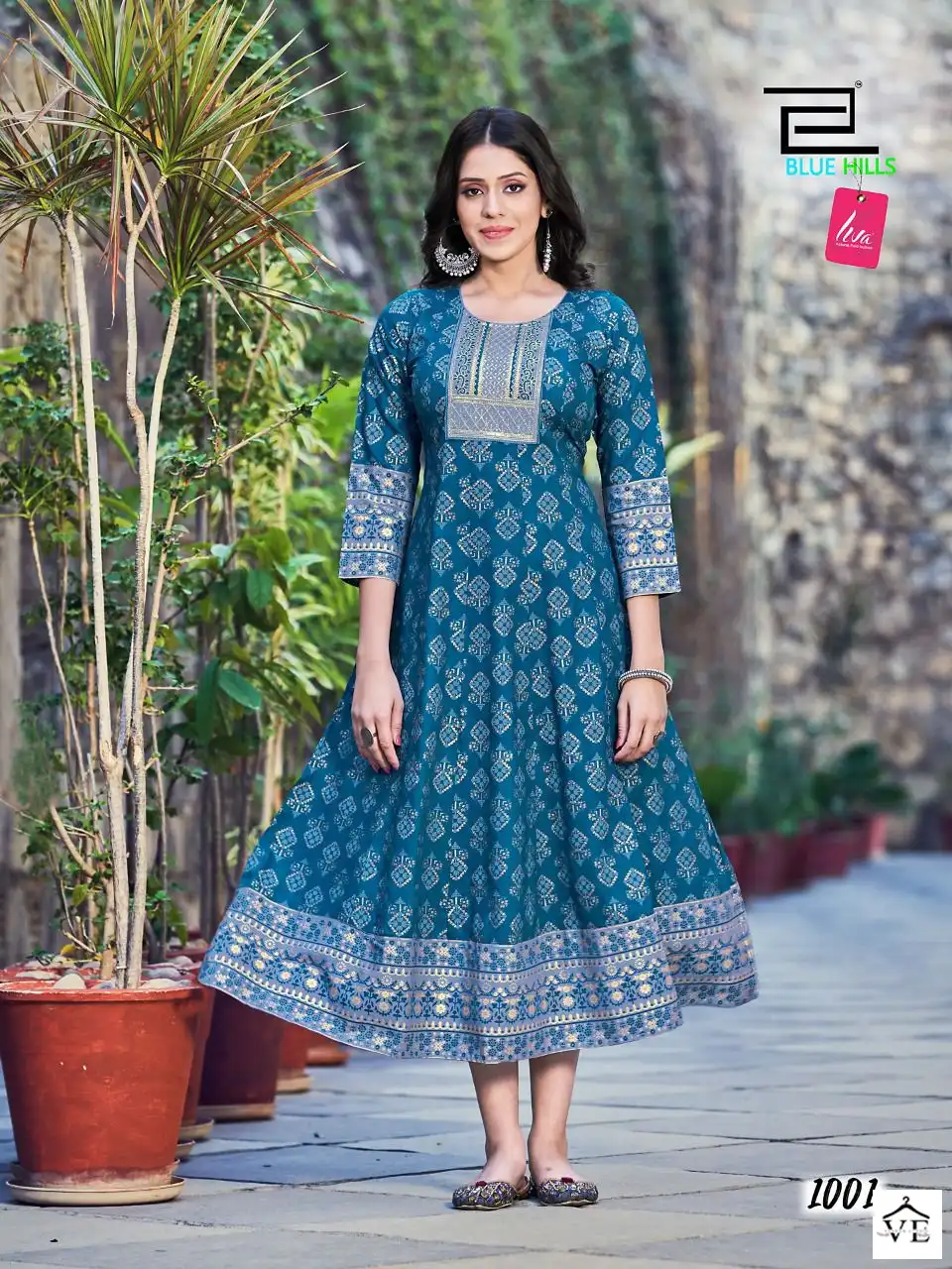 Blue Hills Sensational Rayon 14Kg Wholesale Gown Catalog — Wholesale Kurtis, MPA wholesale from Surat - Gallery Image 6