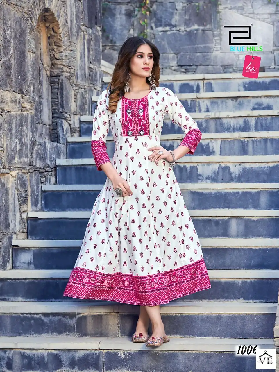 Blue Hills Sensational Rayon 14Kg Wholesale Gown Catalog — Wholesale Kurtis, MPA wholesale from Surat - Gallery Image 2