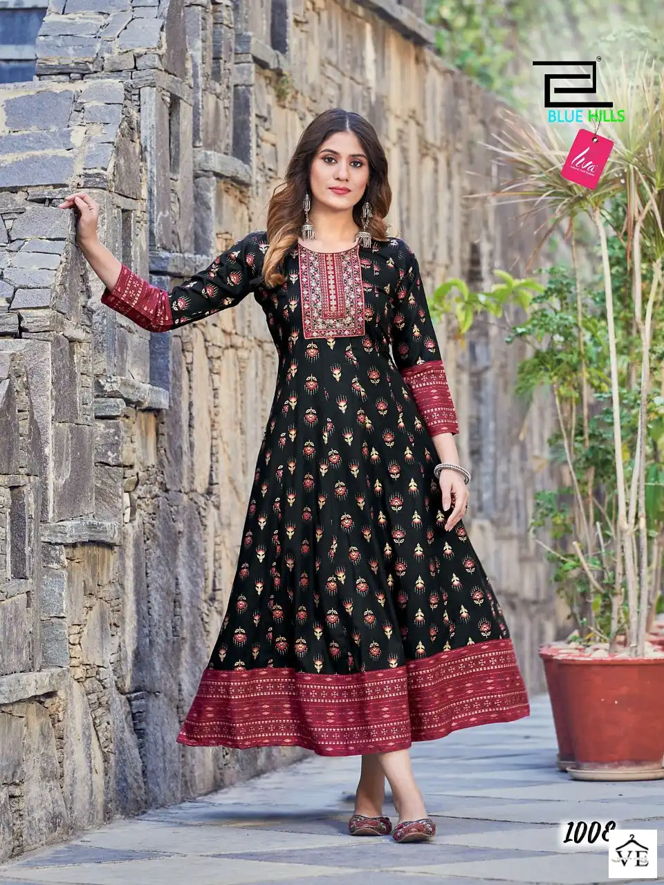 Blue Hills Sensational Rayon 14Kg Wholesale Gown Catalog — Wholesale Kurtis, MPA wholesale from Surat - Gallery Image 3