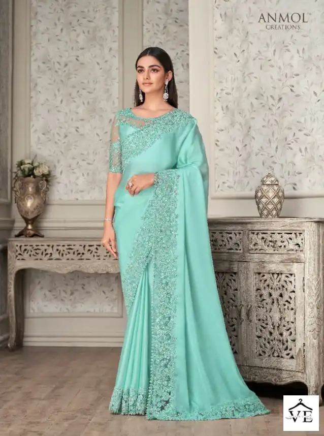 Anmol Shades Vol 7 Soft Silk, Georgette Wholesale Party Wear Saree Catalog — Wholesale Sarees, MPA wholesale from Surat - Gallery Image 16