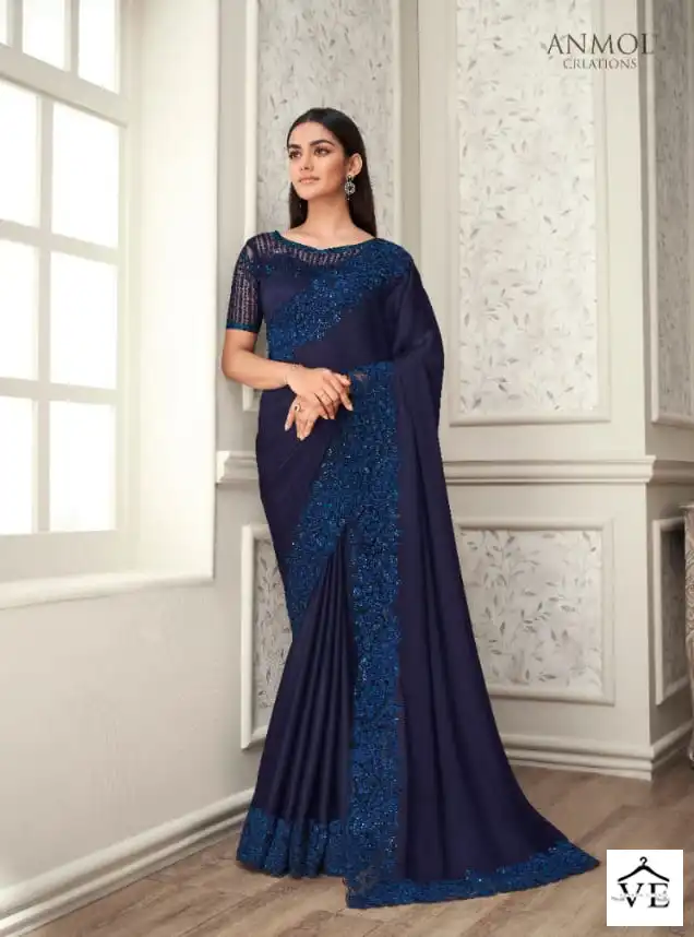 Anmol Shades Vol 7 Soft Silk, Georgette Wholesale Party Wear Saree Catalog — Wholesale Sarees, MPA wholesale from Surat - Gallery Image 8