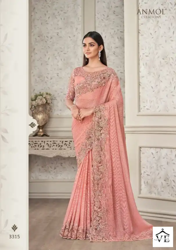 Anmol Shades Vol 7 Soft Silk, Georgette Wholesale Party Wear Saree Catalog — Wholesale Sarees, MPA wholesale from Surat - Gallery Image 10