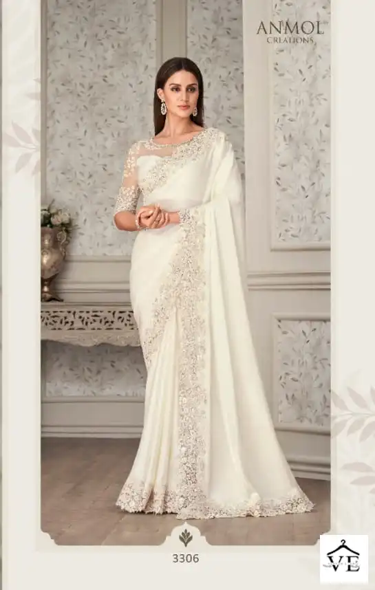 Anmol Shades Vol 7 Soft Silk, Georgette Wholesale Party Wear Saree Catalog — Wholesale Sarees, MPA wholesale from Surat - Gallery Image 12