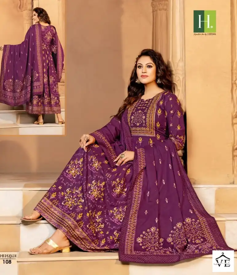 Hirwa Shehzadi Heavy Rayon Wholesale Anarkali Kurti With Dupatta Catalog — Wholesale Salwar Suits, MPA wholesale from Surat - Gallery Image 8
