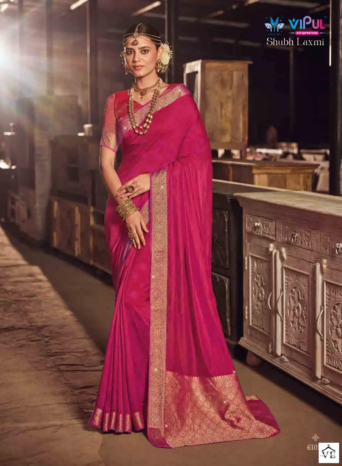 Vipul Shub Laxmi Top Dyed Wholesale Saree Catalog — Wholesale Sarees, MPA wholesale from Surat - Gallery Image 7