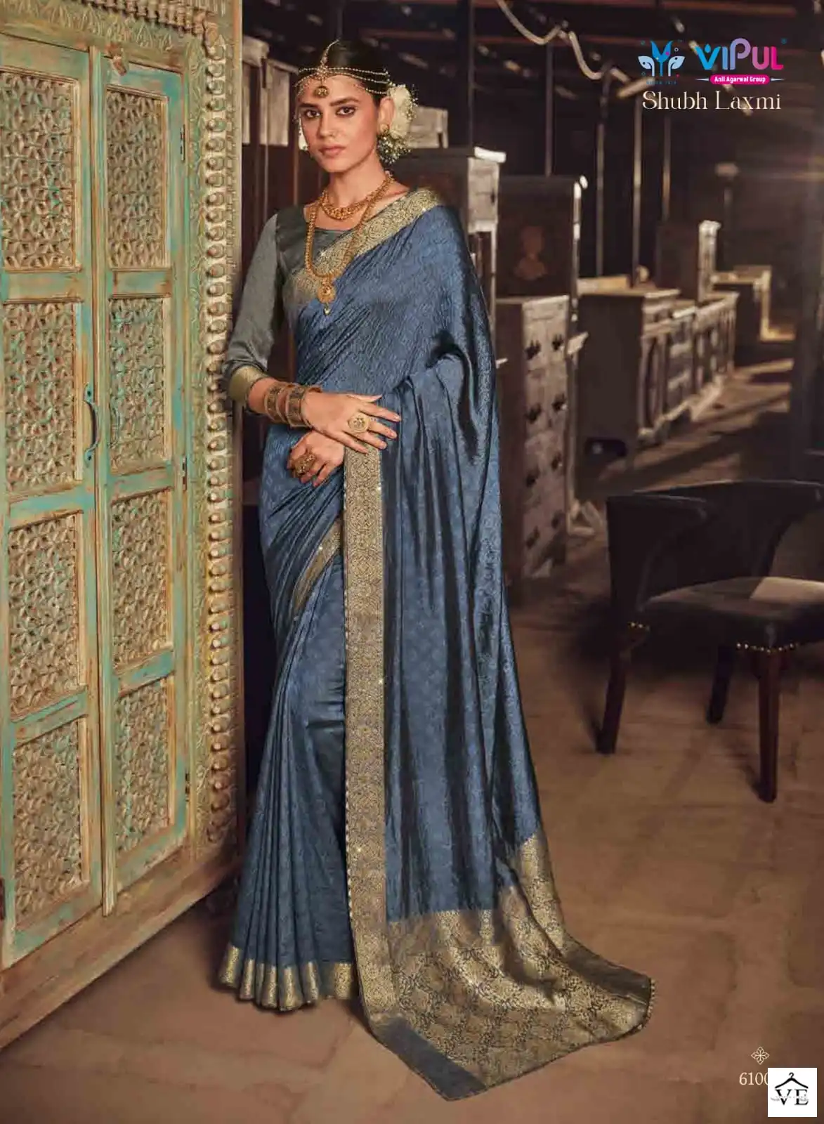 Vipul Shub Laxmi Top Dyed Wholesale Saree Catalog — Wholesale Sarees, MPA wholesale from Surat - Gallery Image 2