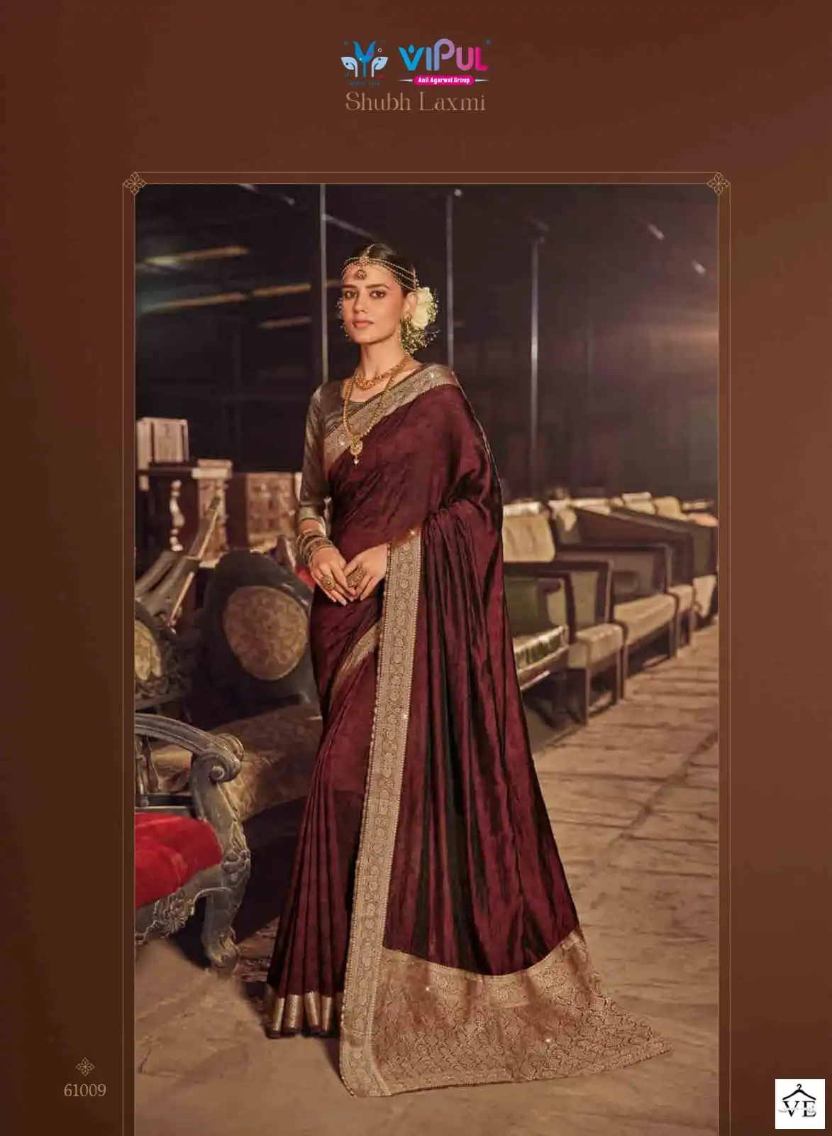 Vipul Shub Laxmi Top Dyed Wholesale Saree Catalog — Wholesale Sarees, MPA wholesale from Surat - Gallery Image 3