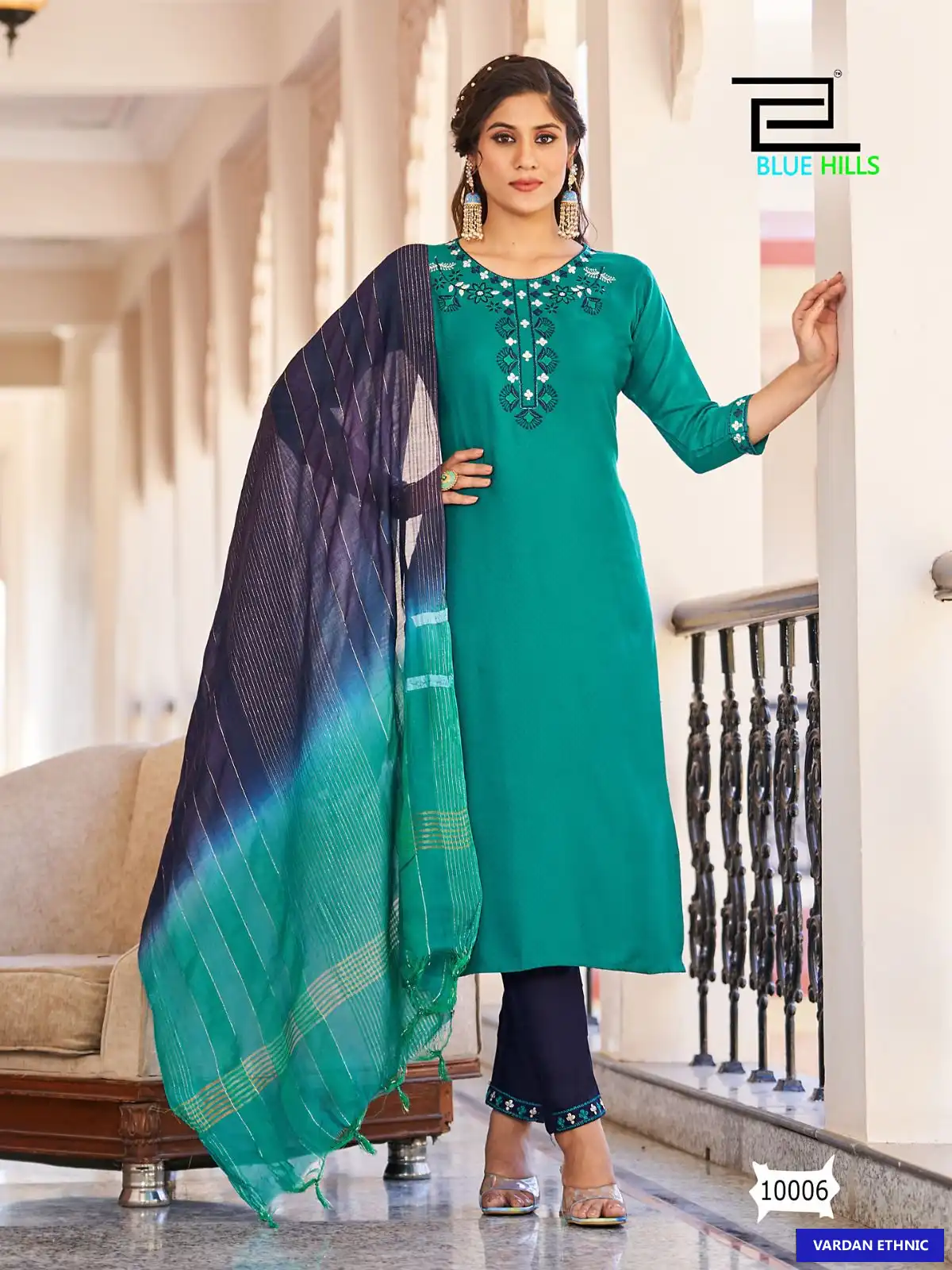 Blue Hills Skyline Vol 10 Viscose Dobby Wholesale Readymade Suits Catalog — Wholesale Salwar Suits, MPA wholesale from Surat - Gallery Image 8