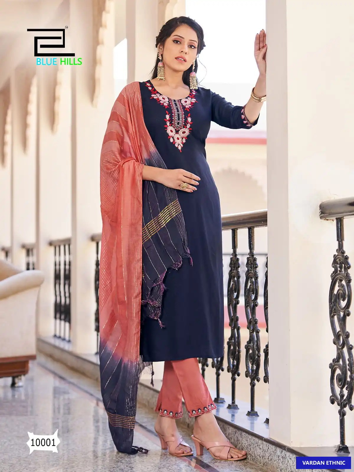 Blue Hills Skyline Vol 10 Viscose Dobby Wholesale Readymade Suits Catalog — Wholesale Salwar Suits, MPA wholesale from Surat - Gallery Image 2