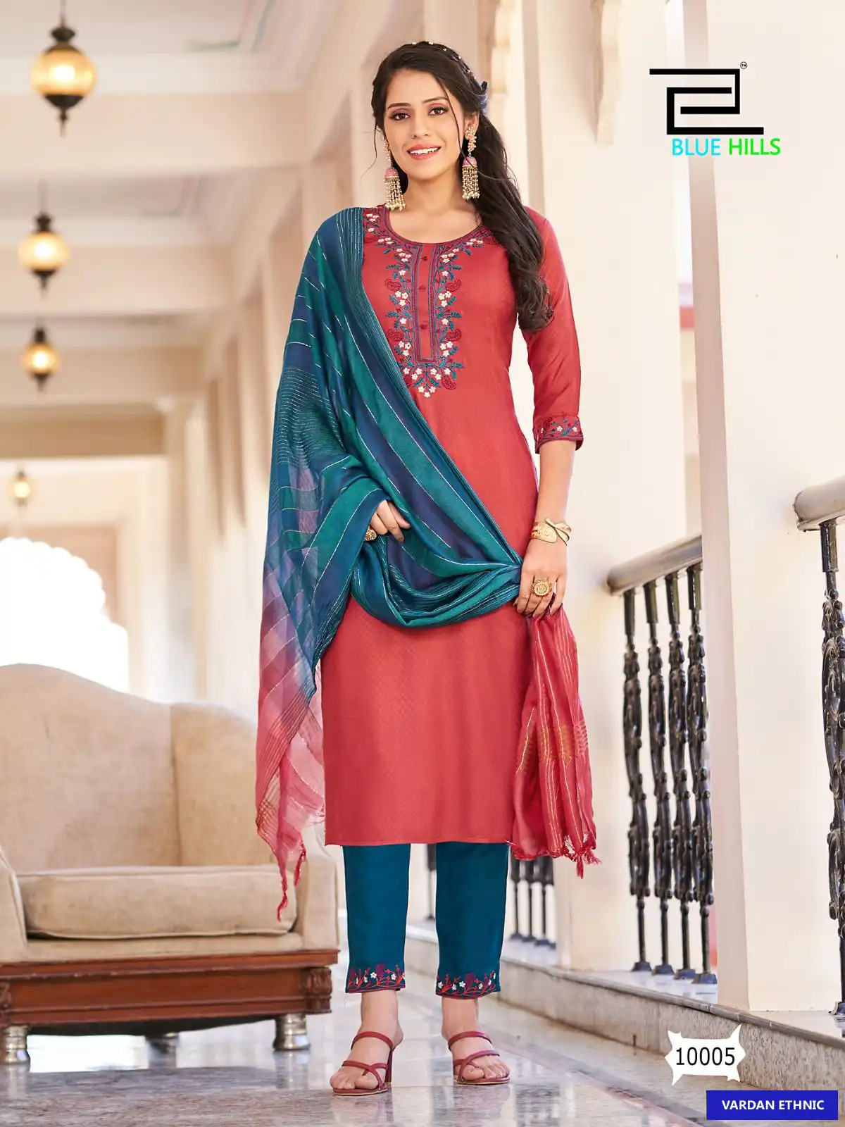 Blue Hills Skyline Vol 10 Viscose Dobby Wholesale Readymade Suits Catalog — Wholesale Salwar Suits, MPA wholesale from Surat - Gallery Image 3
