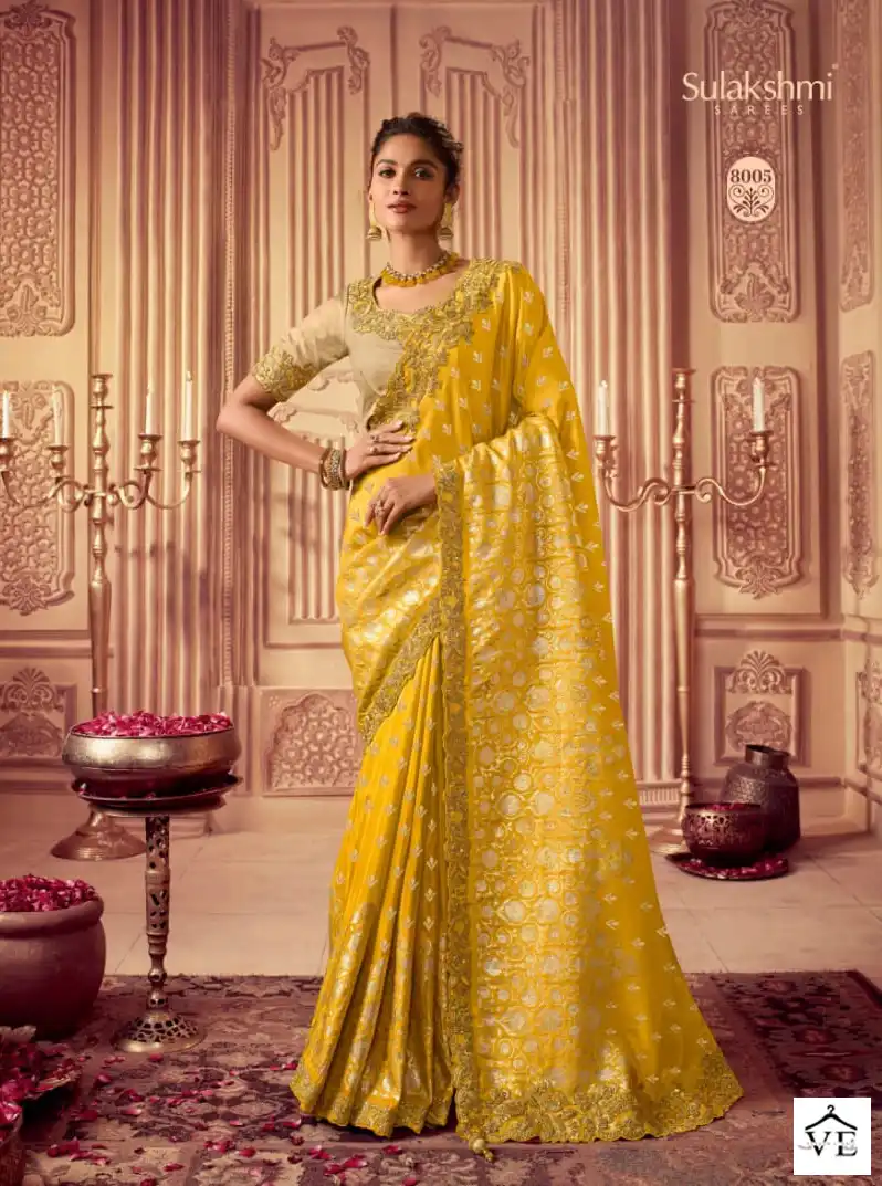 Sulakshmi Suvarna Fanyc Wholesale Designer Saree Catalog — Wholesale Sarees, MPA wholesale from Surat - Gallery Image 3