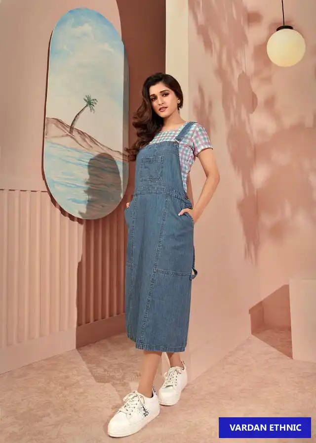 Vinay Tumbaa The Denim-3 100% Denim Wholesale Kurti Catalog — Wholesale Kurtis, MPA wholesale from Surat - Gallery Image 7